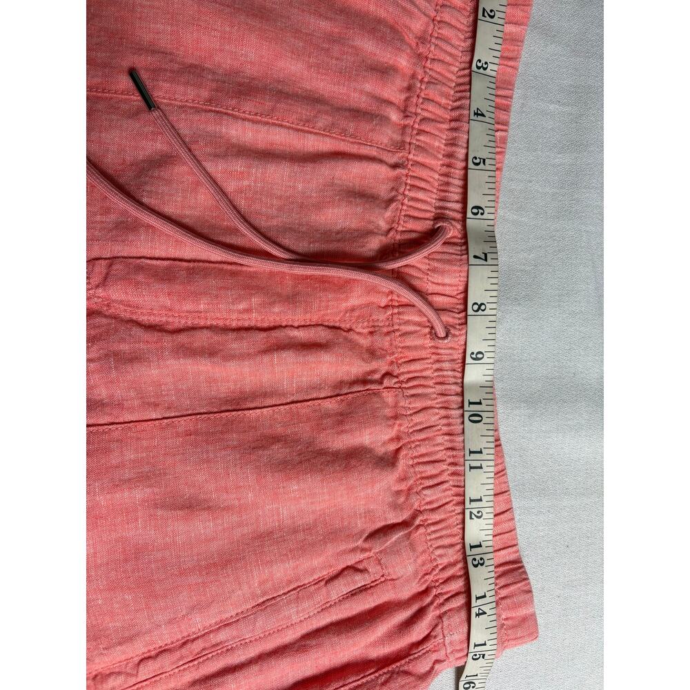 Athleta Retreat 100% Linen Pants Wide Leg Sunset Glow Size 6 Drawstring Pull On - Picture 11 of 14